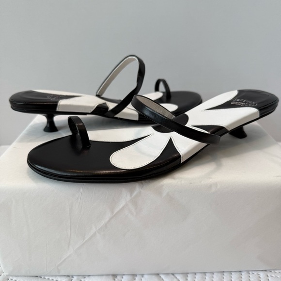 Jeffrey Campbell Free People Phosphorus Toe Ring Kitten Heel Sandals Size 8.5 - Picture 10 of 12